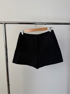 High-Waist Black Tailored Women’s Shorts
